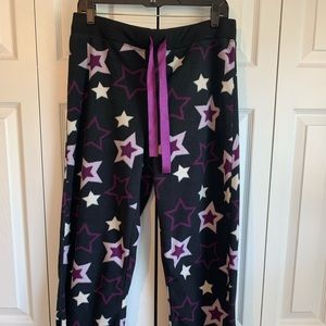 cute & comfy y2k style purple star pj pants